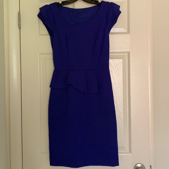 Antonio Melani Royal Purple Peplum dress - Picture 1 of 3